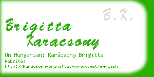 brigitta karacsony business card